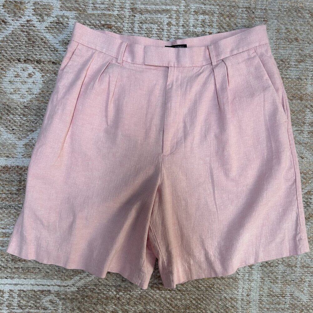 Banana Republic Pink Tailored Bermuda Shorts High Waist Pleated Trouser women 18 - Picture 11 of 12